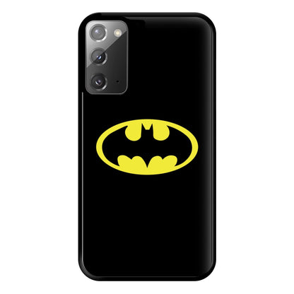 Black Bat Superhero Logo Phone Case for Galaxy Note 20 Ultra