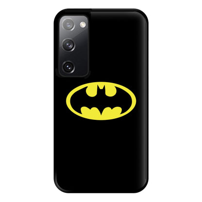 Black Bat Superhero Logo Phone Case for Galaxy S20