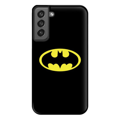 Black Bat Superhero Logo Phone Case for Galaxy S21FE