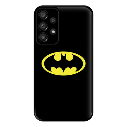 Black Bat Superhero Logo Phone Case for Galaxy A33