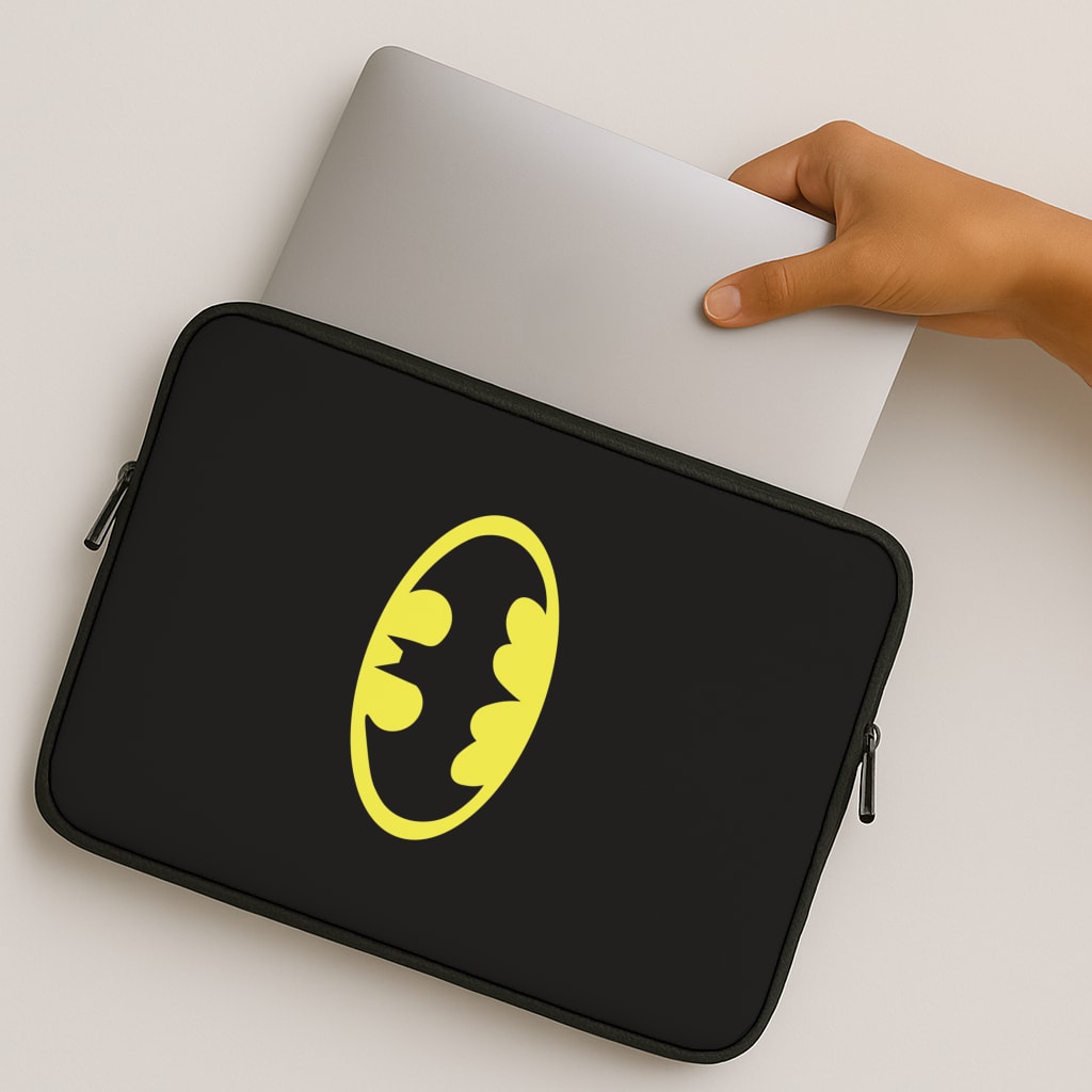 Black Bat Superhero Logo MacBook Case