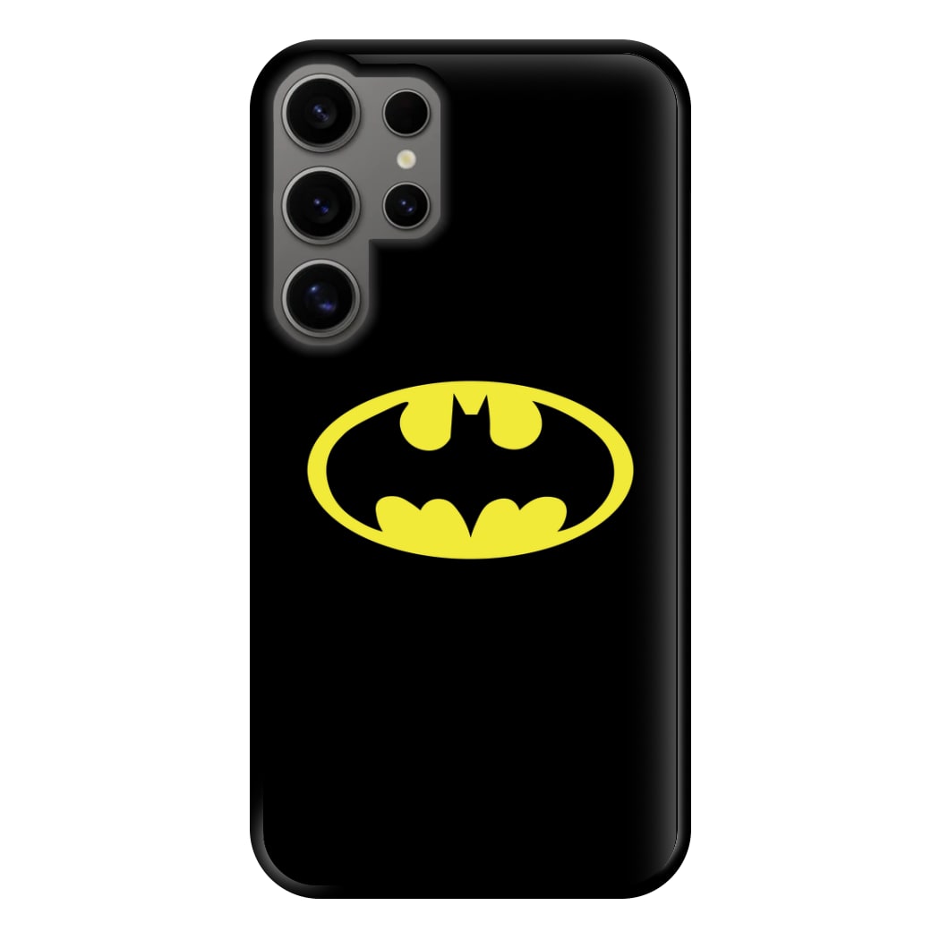 Black Bat Superhero Logo Phone Case for Galaxy S24 Ultra