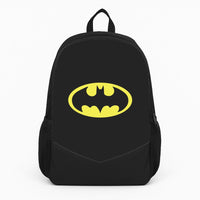 Black Bat Superhero Logo Backpack