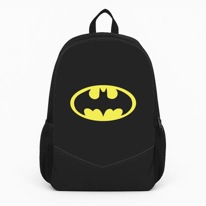 Black Bat Superhero Logo Large Backpack