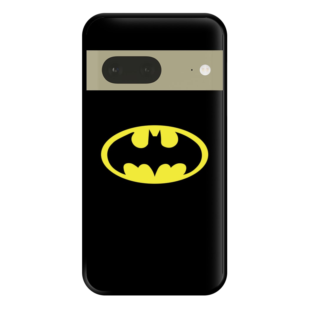 Black Bat Superhero Logo Phone Case for Google Pixel 7a