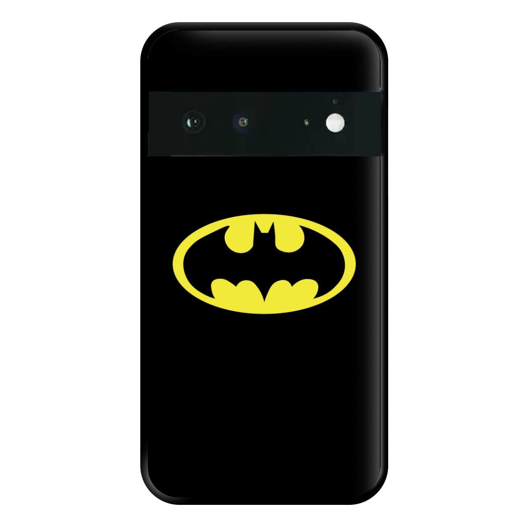 Black Bat Superhero Logo Phone Case for Google Pixel 6a