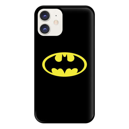 Black Bat Superhero Logo Phone Case for iPhone 12 / 12 Pro