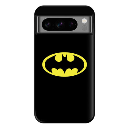 Black Bat Superhero Logo Phone Case for Google Pixel 8 Pro