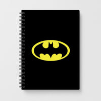 Black Bat Superhero Logo Notebook