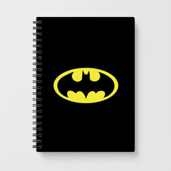 Black Bat Superhero Logo Notebook
