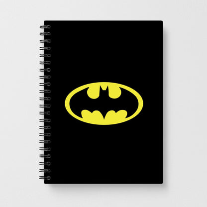 Black Bat Superhero Logo Notebook