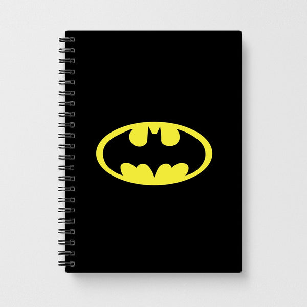 Black Bat Superhero Logo Notebook