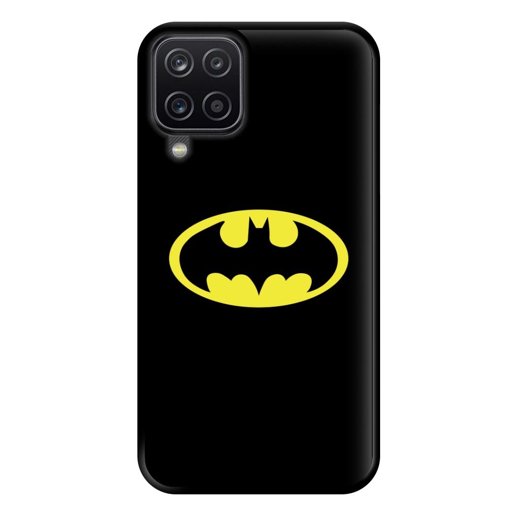 Black Bat Superhero Logo Phone Case for Galaxy A12