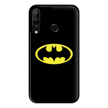 Black Bat Superhero Logo Phone Case for Huawei P30 Lite