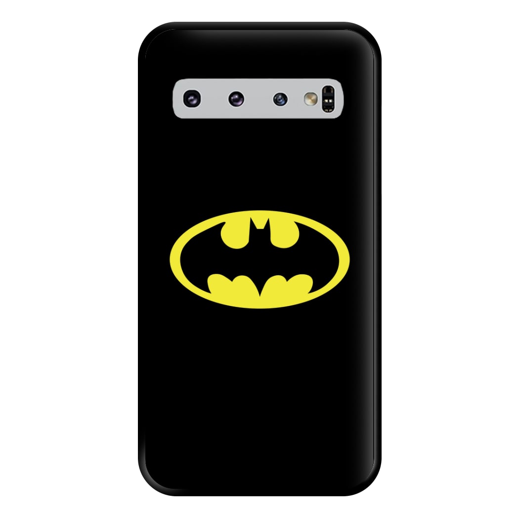 Black Bat Superhero Logo Phone Case for Galaxy S10 Plus