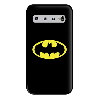 Black Bat Superhero Logo Phone Case for Galaxy S10 Plus