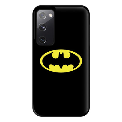 Black Bat Superhero Logo Phone Case for Galaxy S20FE