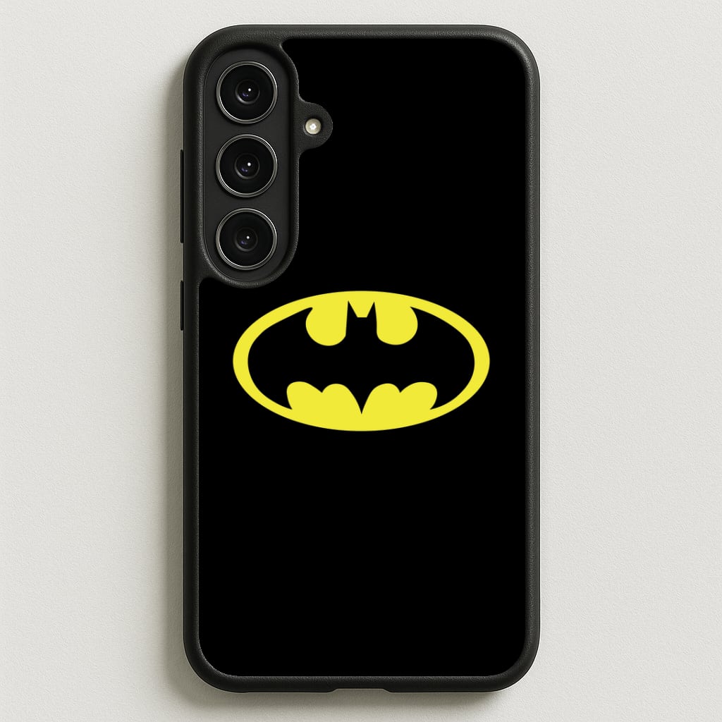 Black Bat Superhero Logo Phone Case for Galaxy S25FE