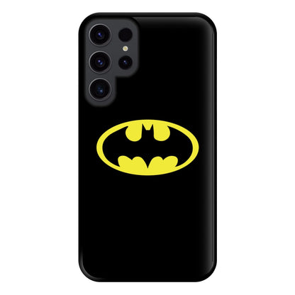 Black Bat Superhero Logo Phone Case for Galaxy S23 Ultra