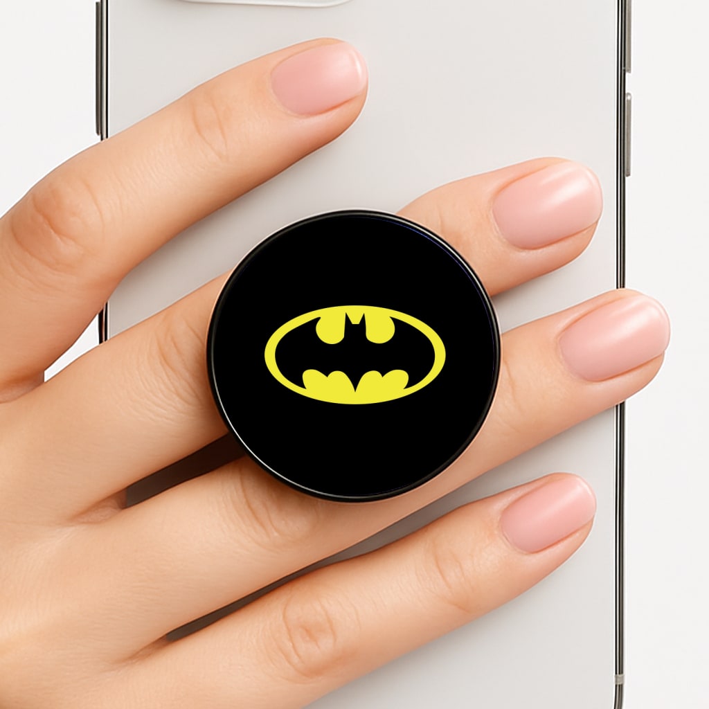 Black Bat Superhero Logo FunGrip