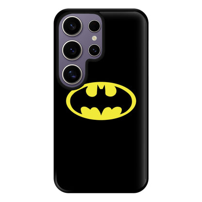 Black Bat Superhero Logo Phone Case for Galaxy S25 Ultra