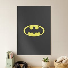 Black Bat Superhero Logo Poster