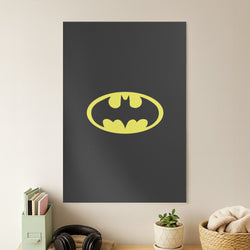 Black Bat Superhero Logo Poster
