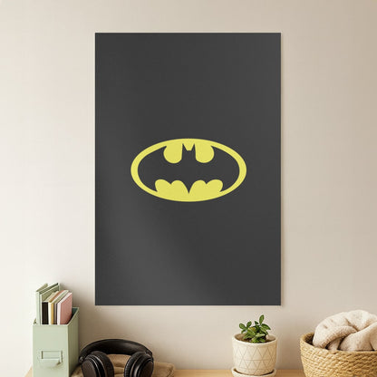 Black Bat Superhero Logo Poster