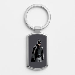 Black Bat Superhero Silver Keyring