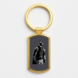 Black Bat Superhero Gold Keyring