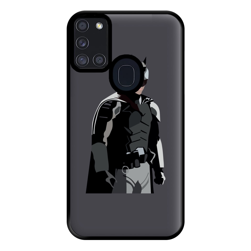 Black Bat Superhero Phone Case for Galaxy A21s