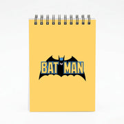 Yellow Bat Superhero Logo Notebook 4