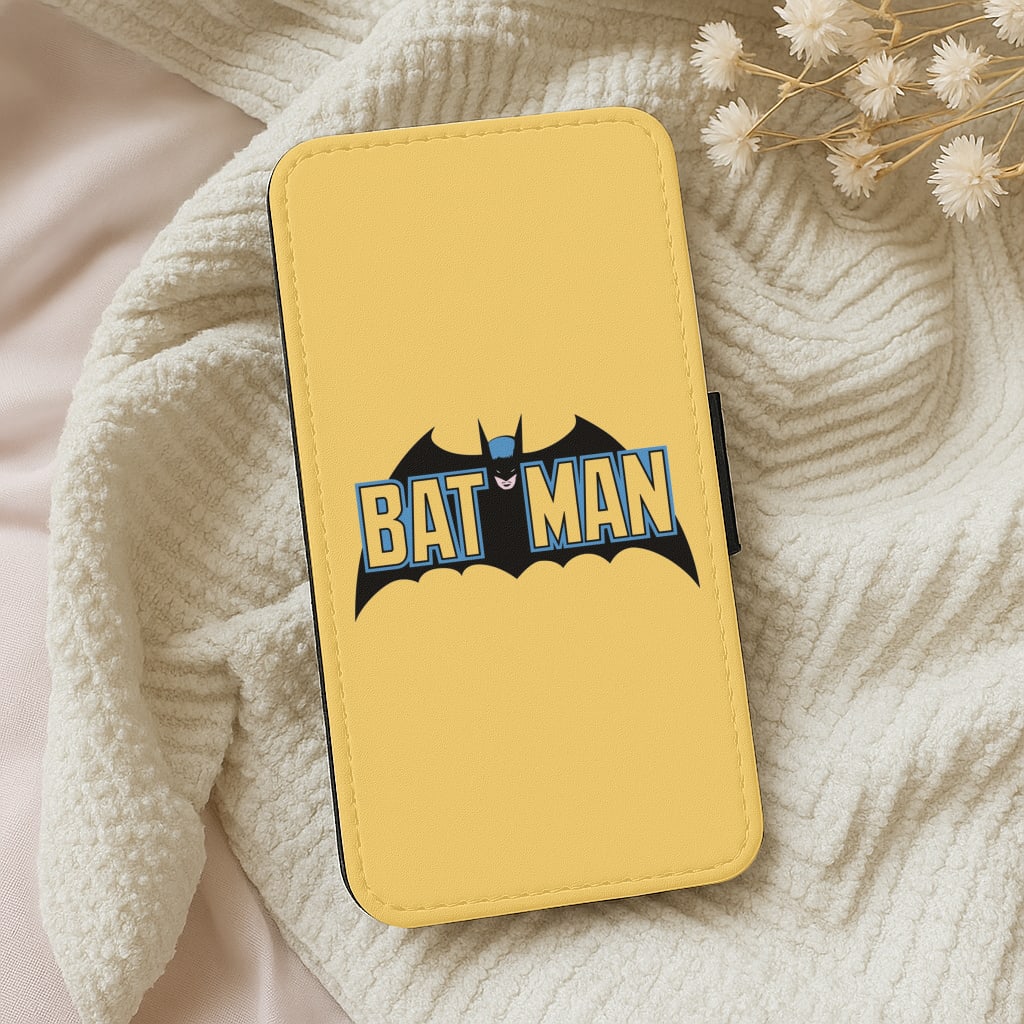 Yellow Batman Logo Wallet Phone Case