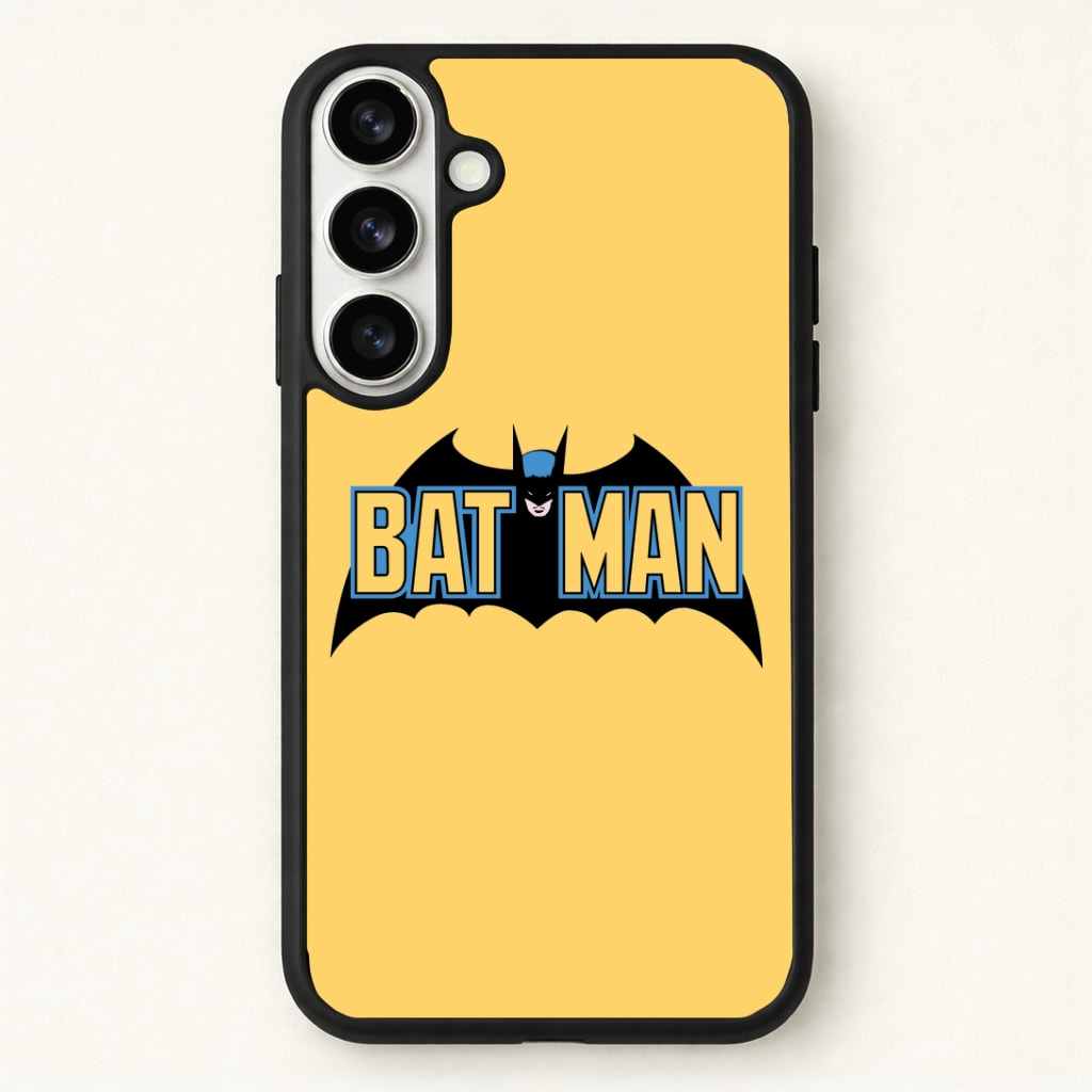 Yellow Bat Superhero Logo Phone Case for Galaxy S26