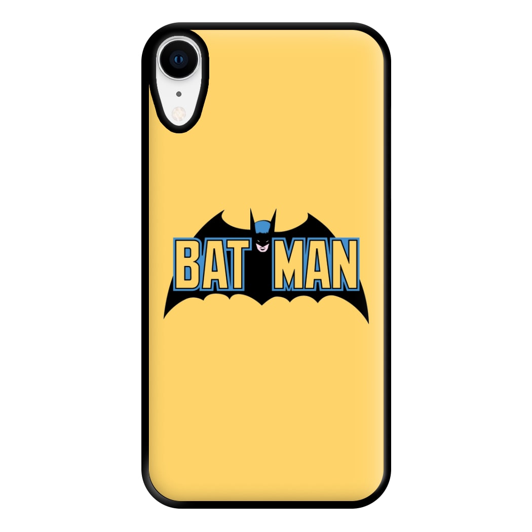 Yellow Bat Superhero Logo Phone Case for iPhone XR