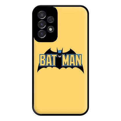 Yellow Bat Superhero Logo Phone Case for Galaxy A53