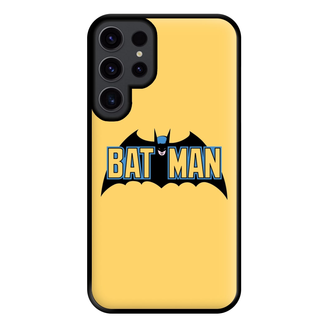 Yellow Bat Superhero Logo Phone Case for Galaxy S23 Ultra