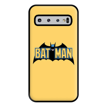 Yellow Bat Superhero Logo Phone Case for Galaxy S10 Plus