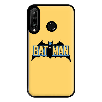 Yellow Bat Superhero Logo Phone Case for Huawei P30 Lite