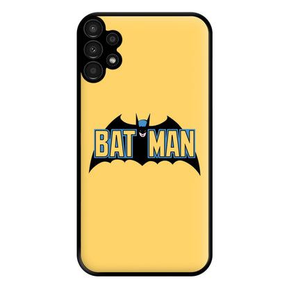 Yellow Bat Superhero Logo Phone Case for Galaxy A13