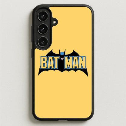 Yellow Bat Superhero Logo Phone Case for Galaxy S25FE