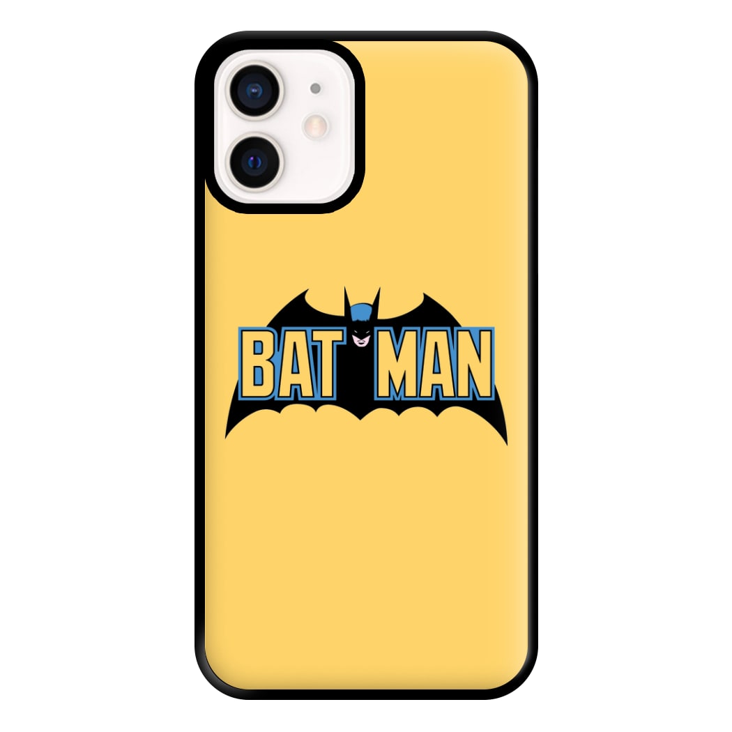 Yellow Bat Superhero Logo Phone Case for iPhone 12 Mini