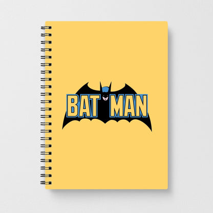 Yellow Bat Superhero Logo Notebook