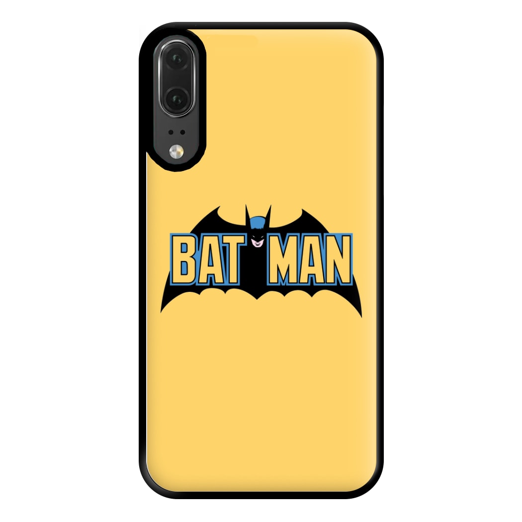 Yellow Bat Superhero Logo Phone Case for Huawei P20