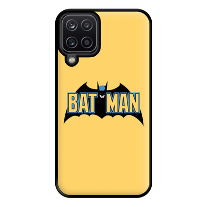 Yellow Bat Superhero Logo Phone Case for Galaxy A12