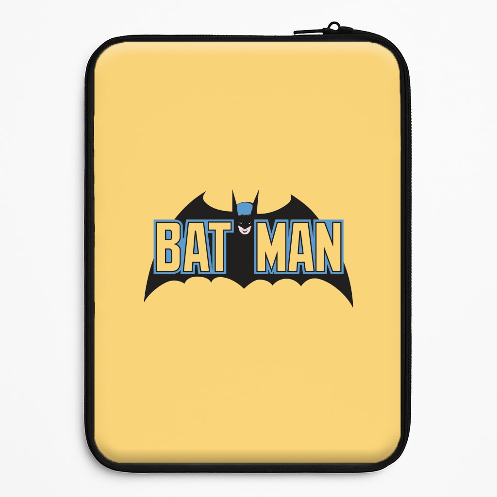 Yellow Bat Superhero Logo Laptop Sleeve