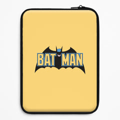 Yellow Bat Superhero Logo Laptop Sleeve