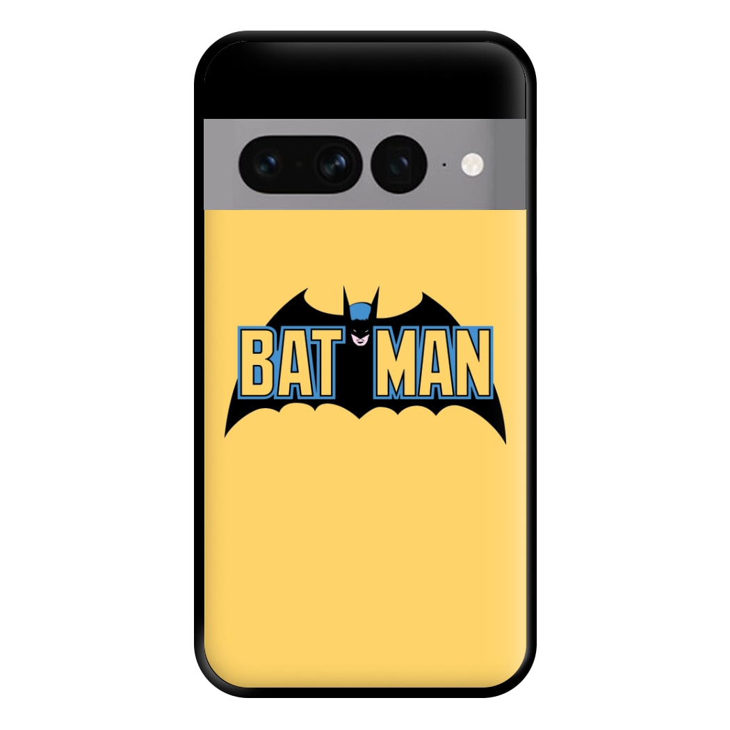 Yellow Bat Superhero Logo Phone Case for Google Pixel 7 Pro