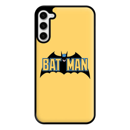 Yellow Bat Superhero Logo Phone Case for Galaxy S23 Plus