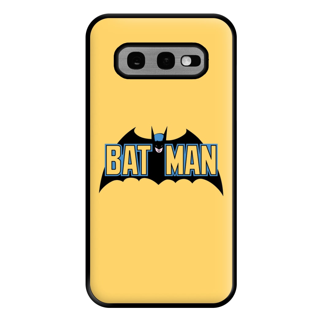 Yellow Bat Superhero Logo Phone Case for Galaxy S10e